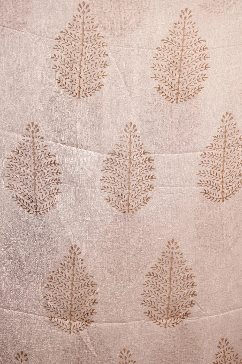 Light Brown Cotton Printed Unstitched Churidhar Material