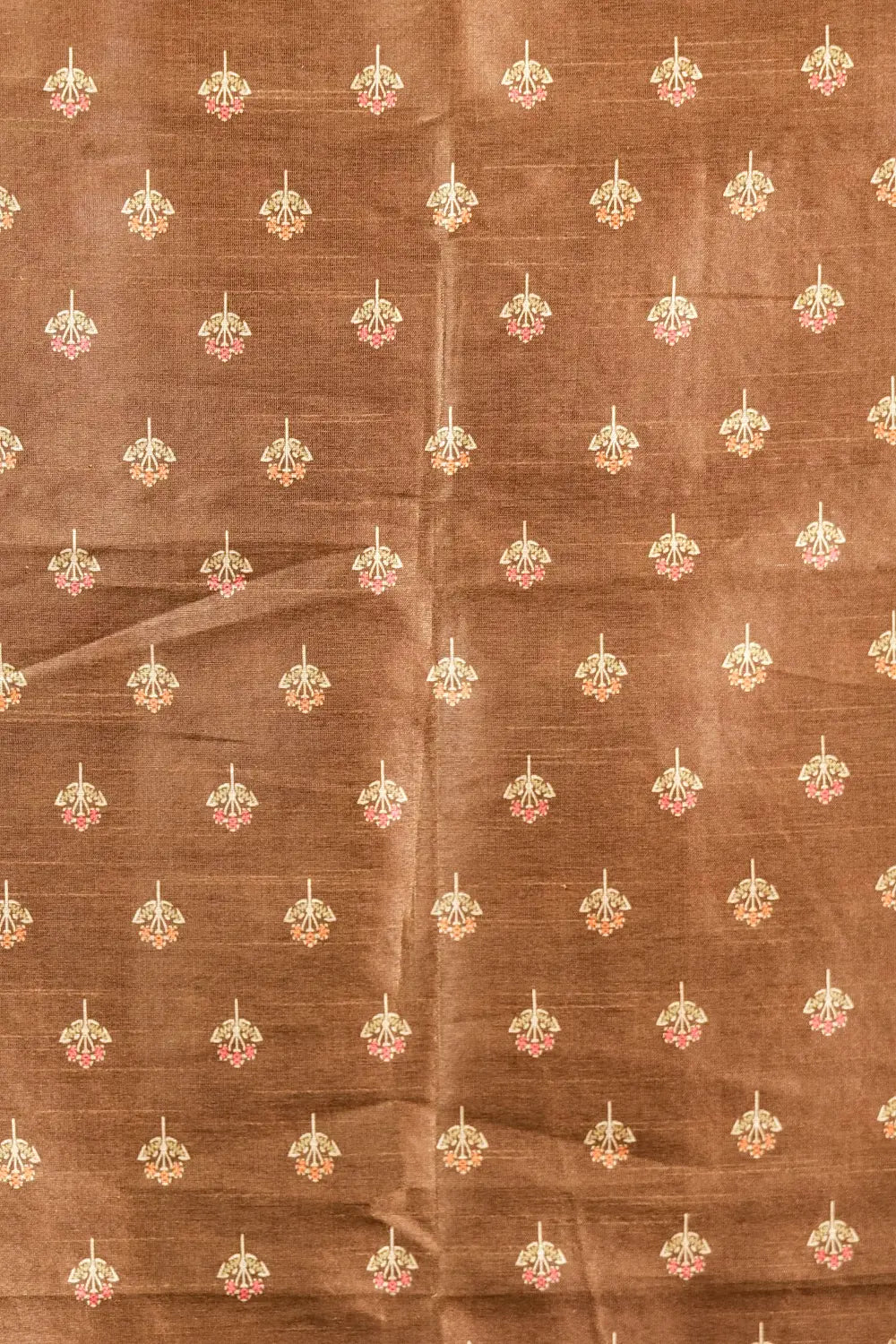 Moss Green Cotton Silk Printed Lines Unstitched Churidhar Material
