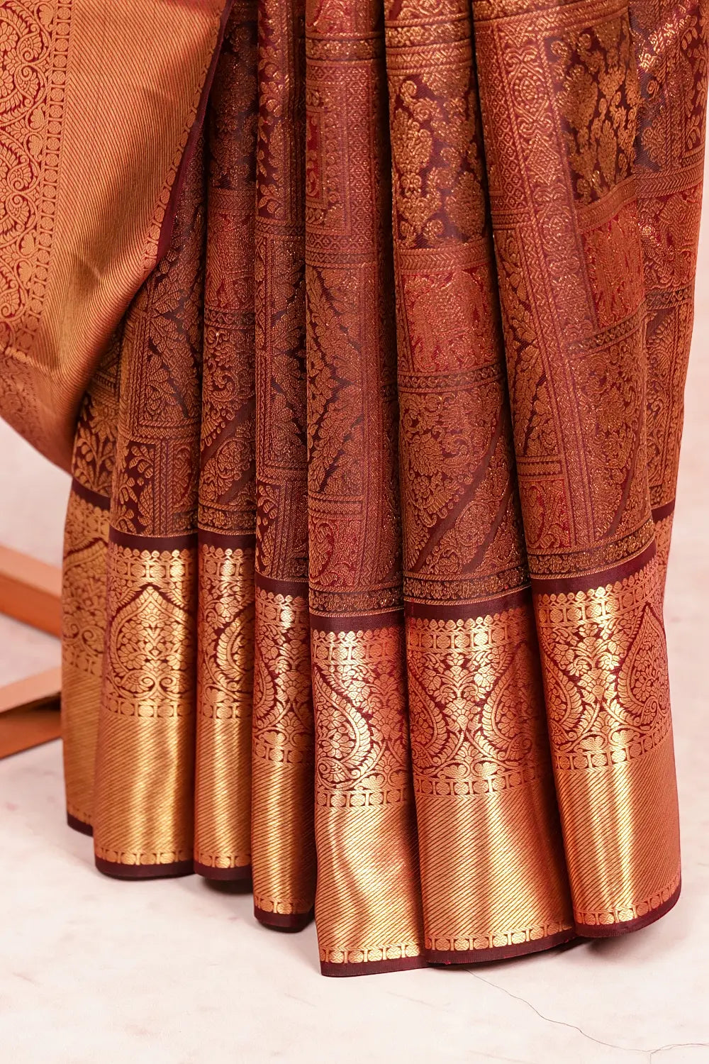 Brown Kancheepuram Silk Saree