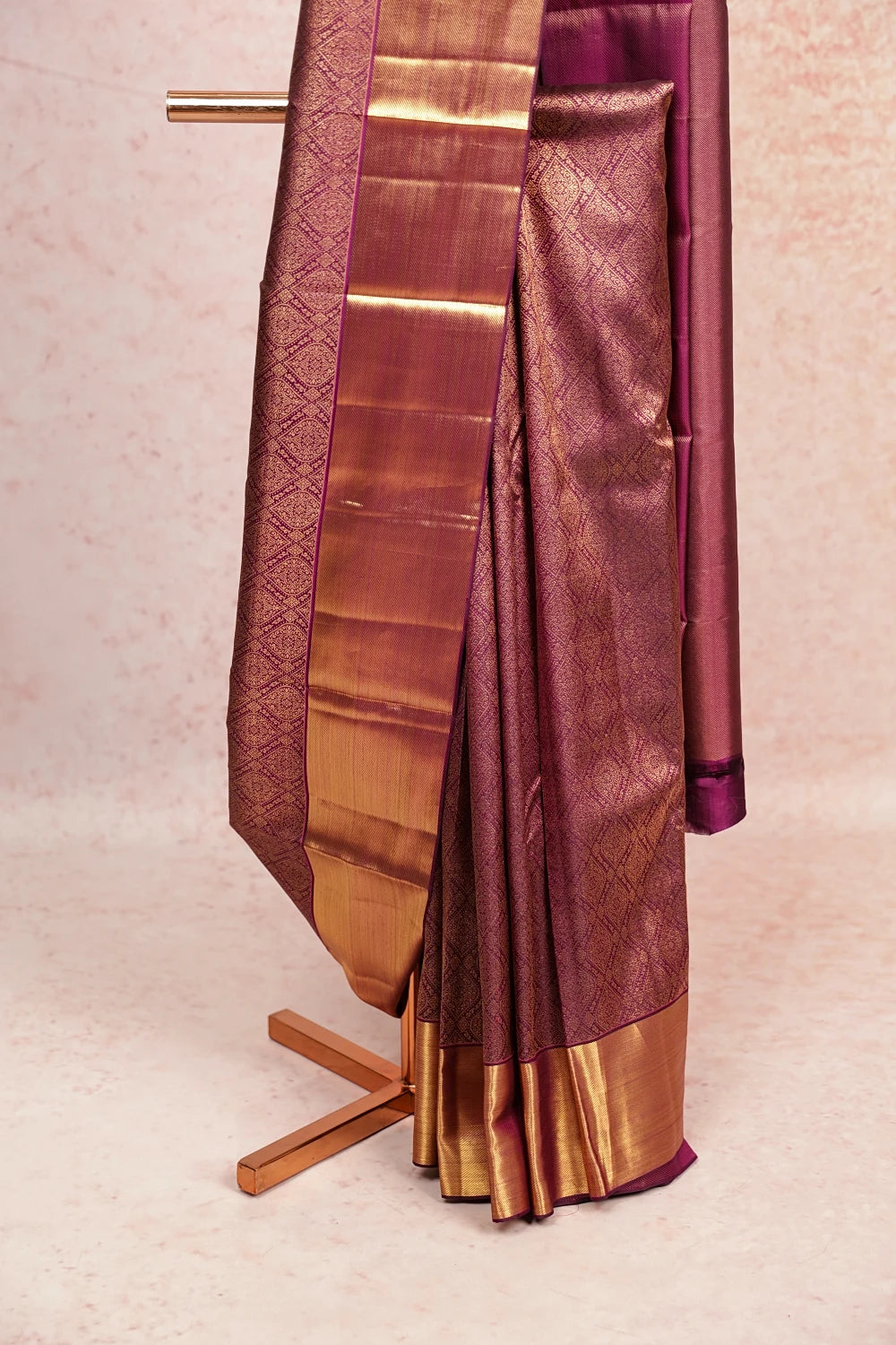 Grape Purple Kancheepuram Silk Saree