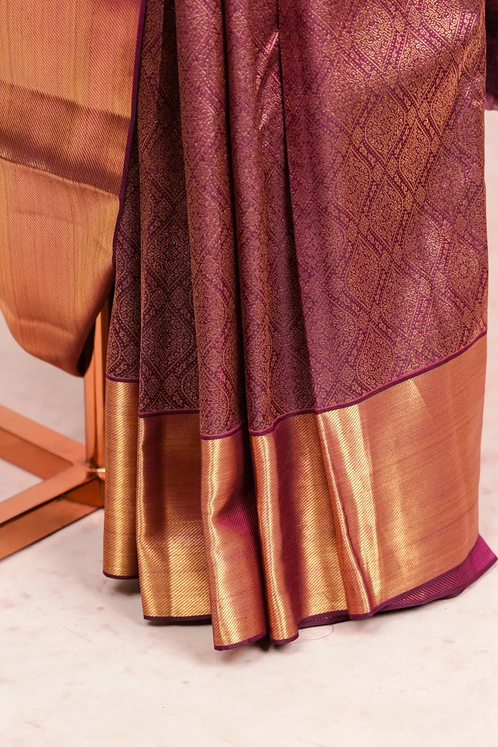 Grape Purple Kancheepuram Silk Saree