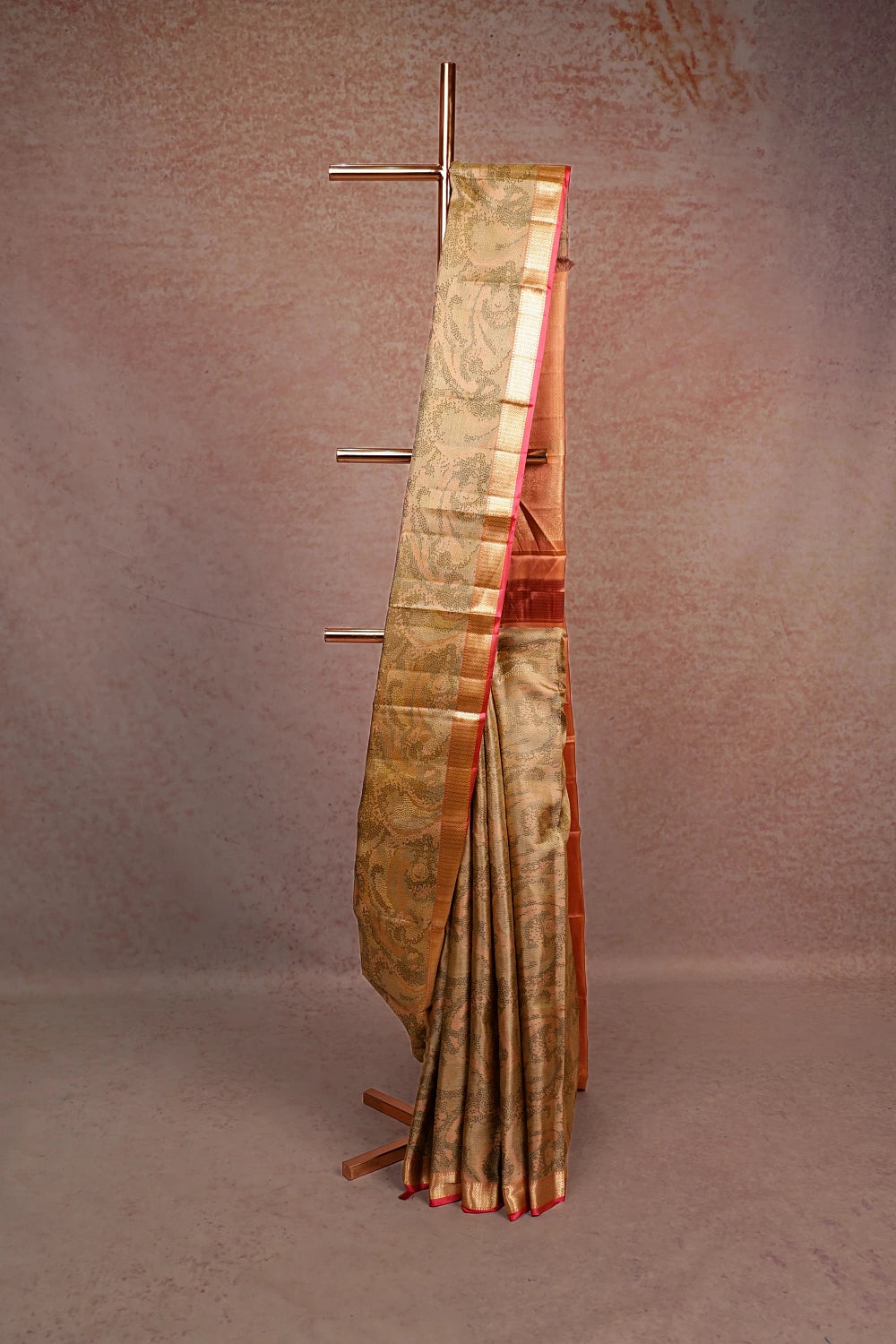 Cream Kancheepuram Silk Saree