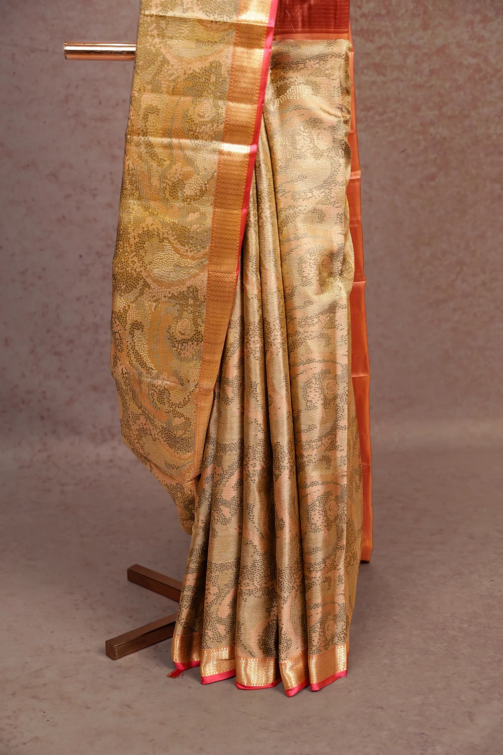 Cream Kancheepuram Silk Saree