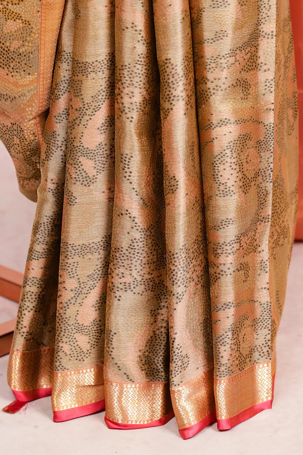 Cream Kancheepuram Silk Saree