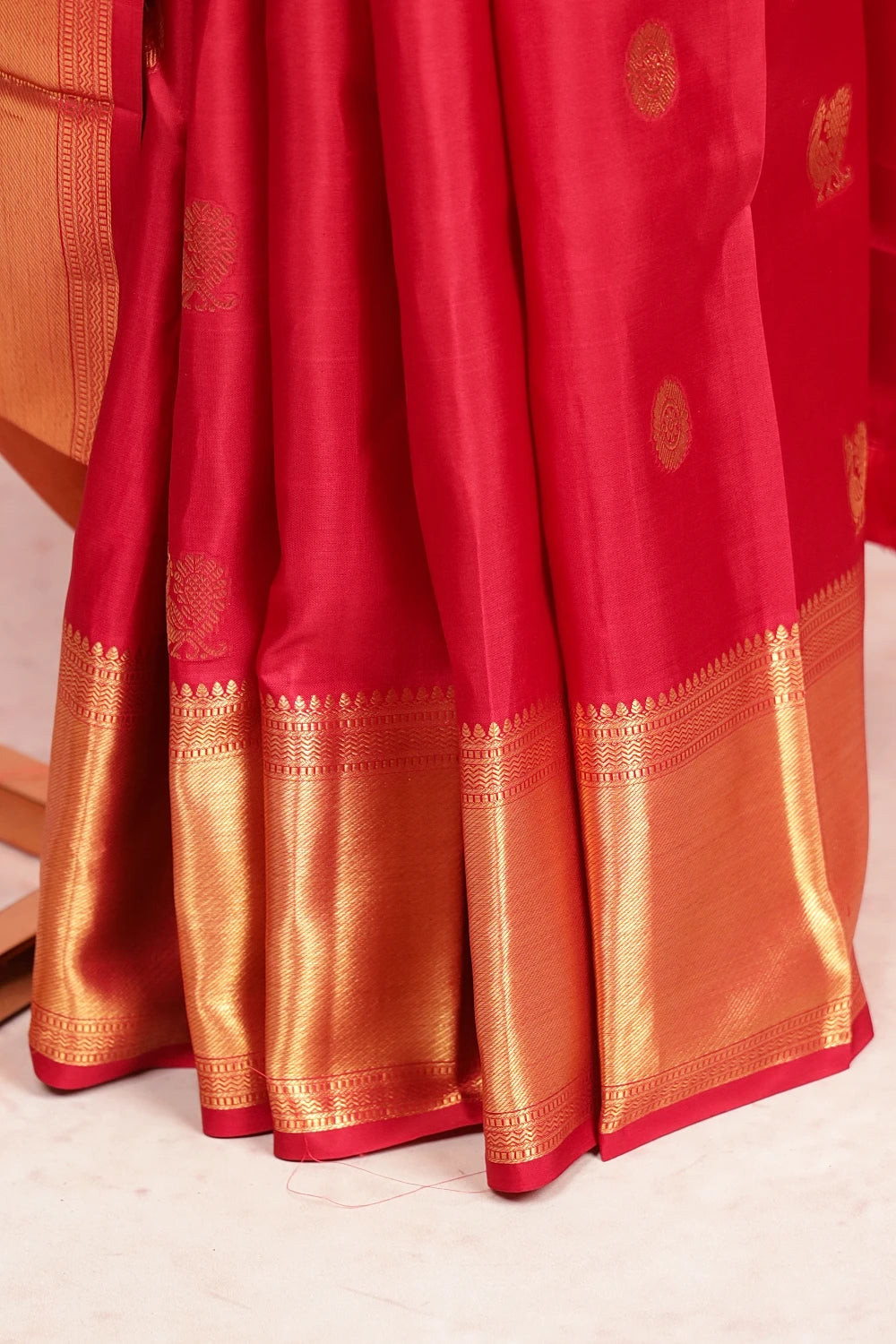Arakku Red Kancheepuram Silk Saree