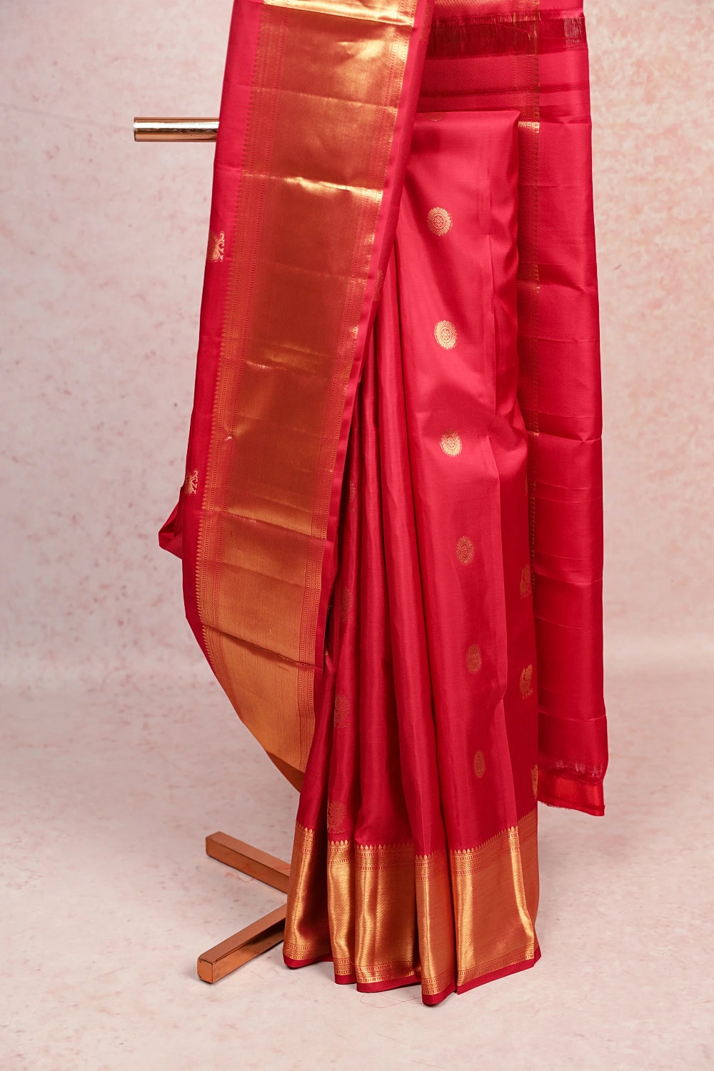 Arakku Red Kancheepuram Silk Saree