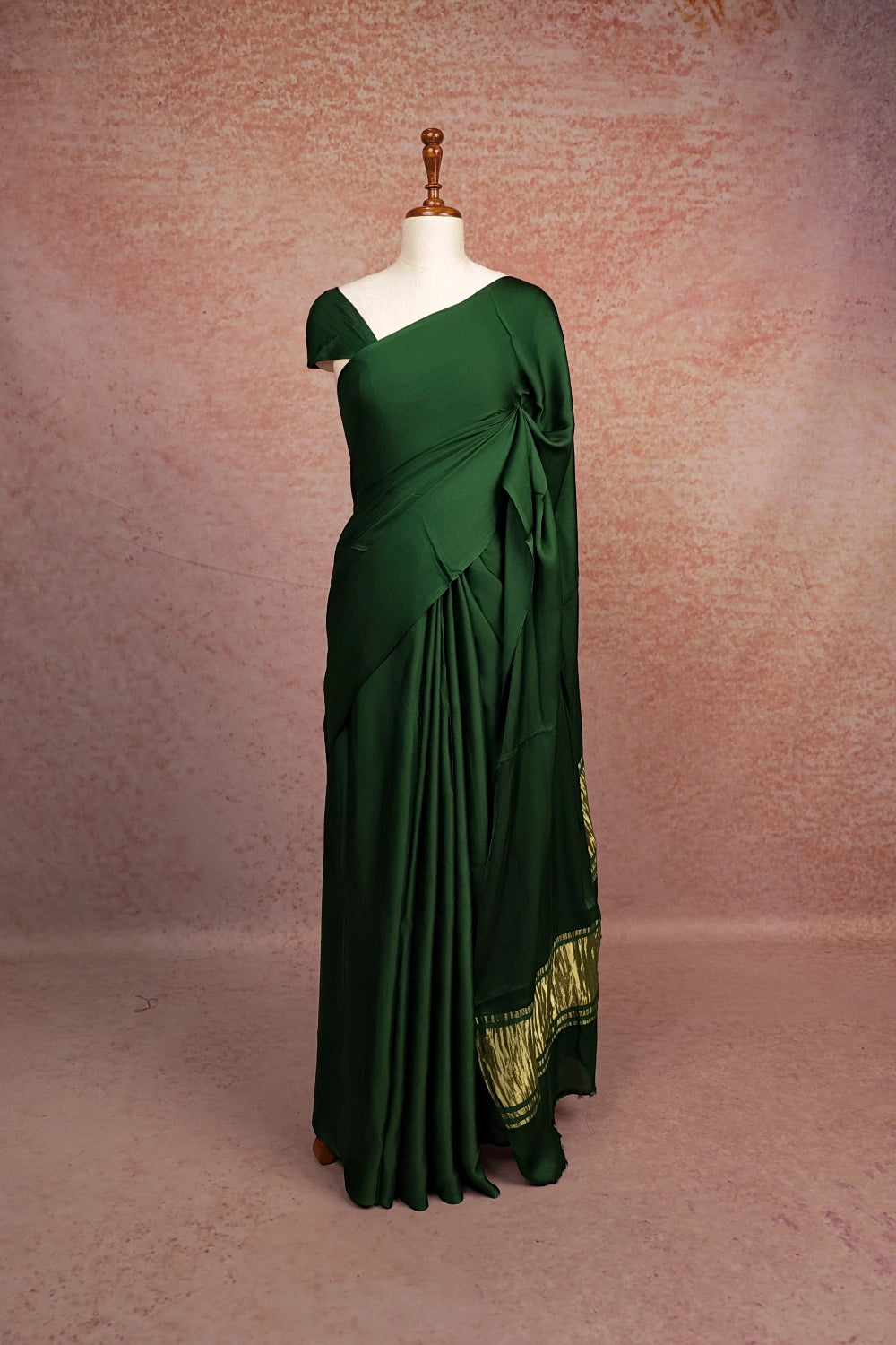 Green Semi Modal Silk Saree