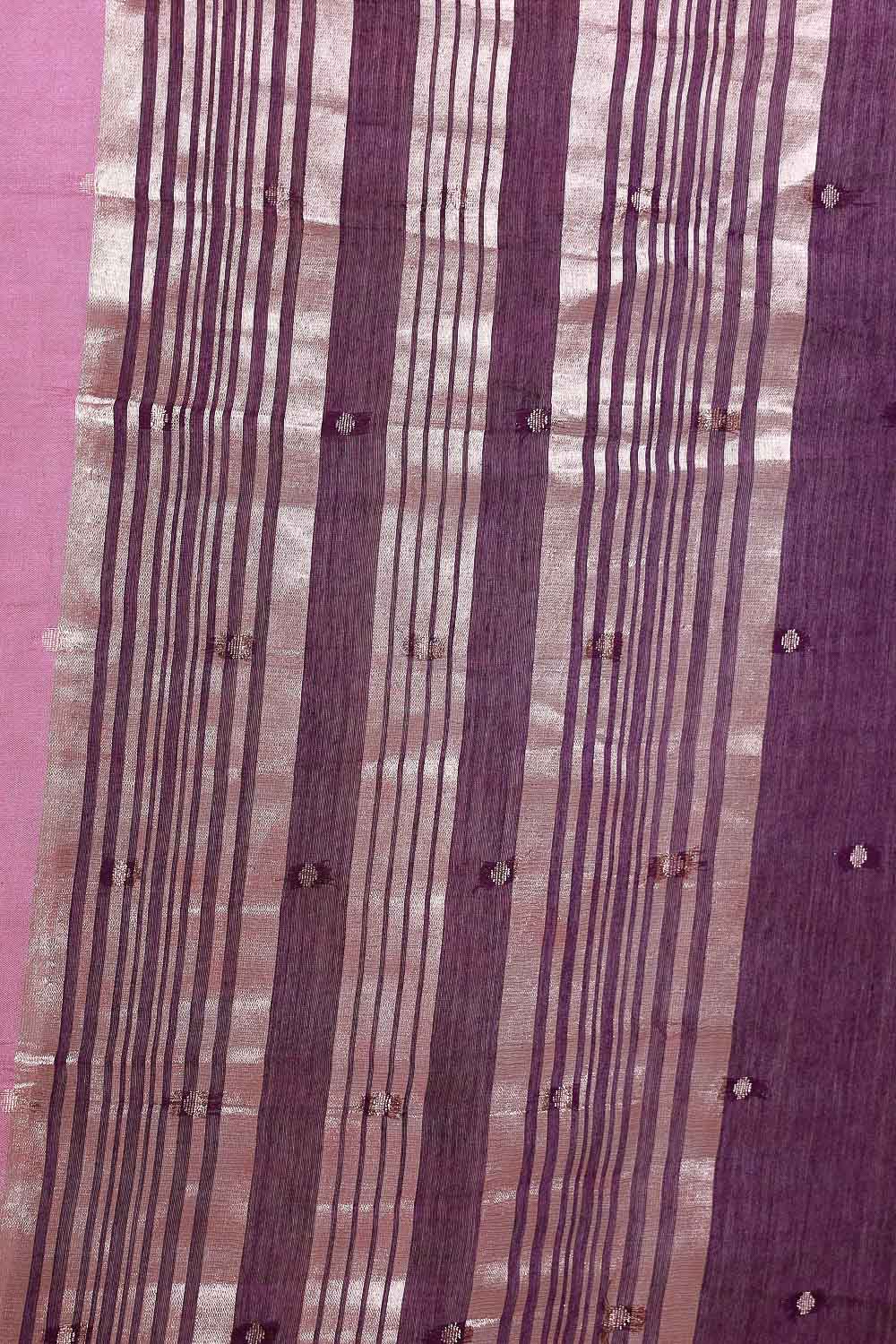 Onion Pink Cotton Silk Saree