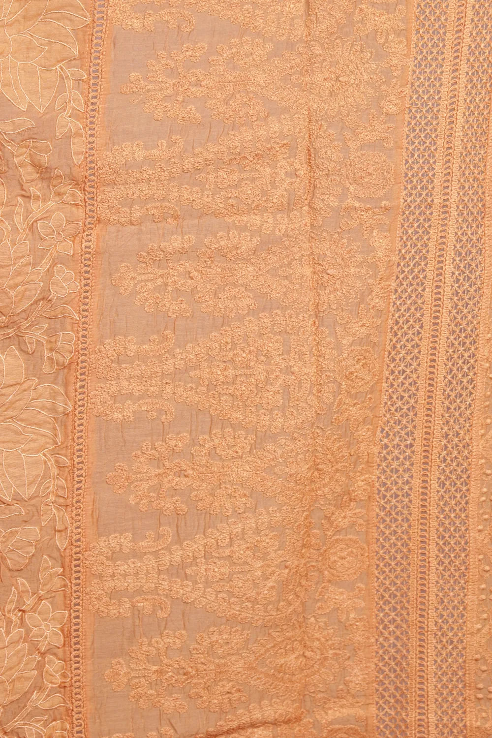 Light Peach Colour Tussar Saree