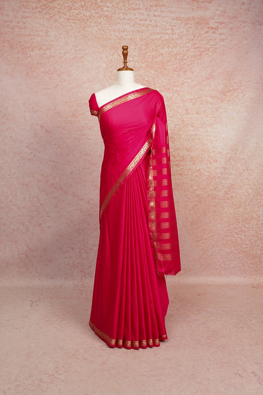 Magenta Chiffon Saree