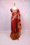 Maroon Crepe Georgette Saree