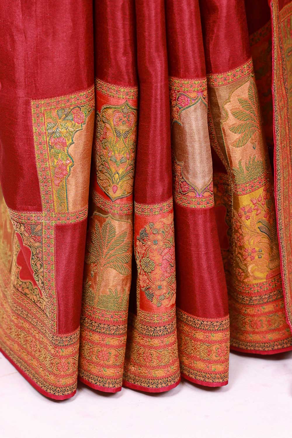 Maroon Crepe Georgette Saree