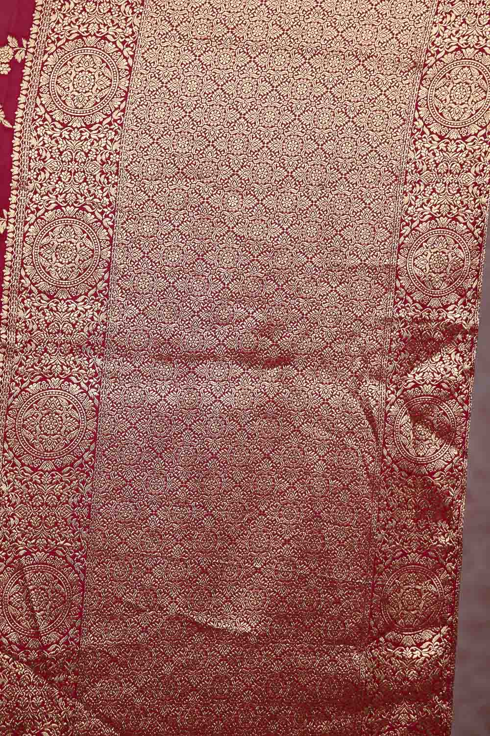 Wine Georgette Saree