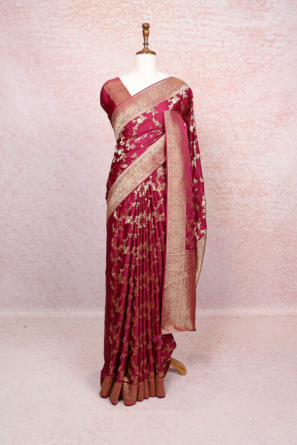 Wine Georgette Saree