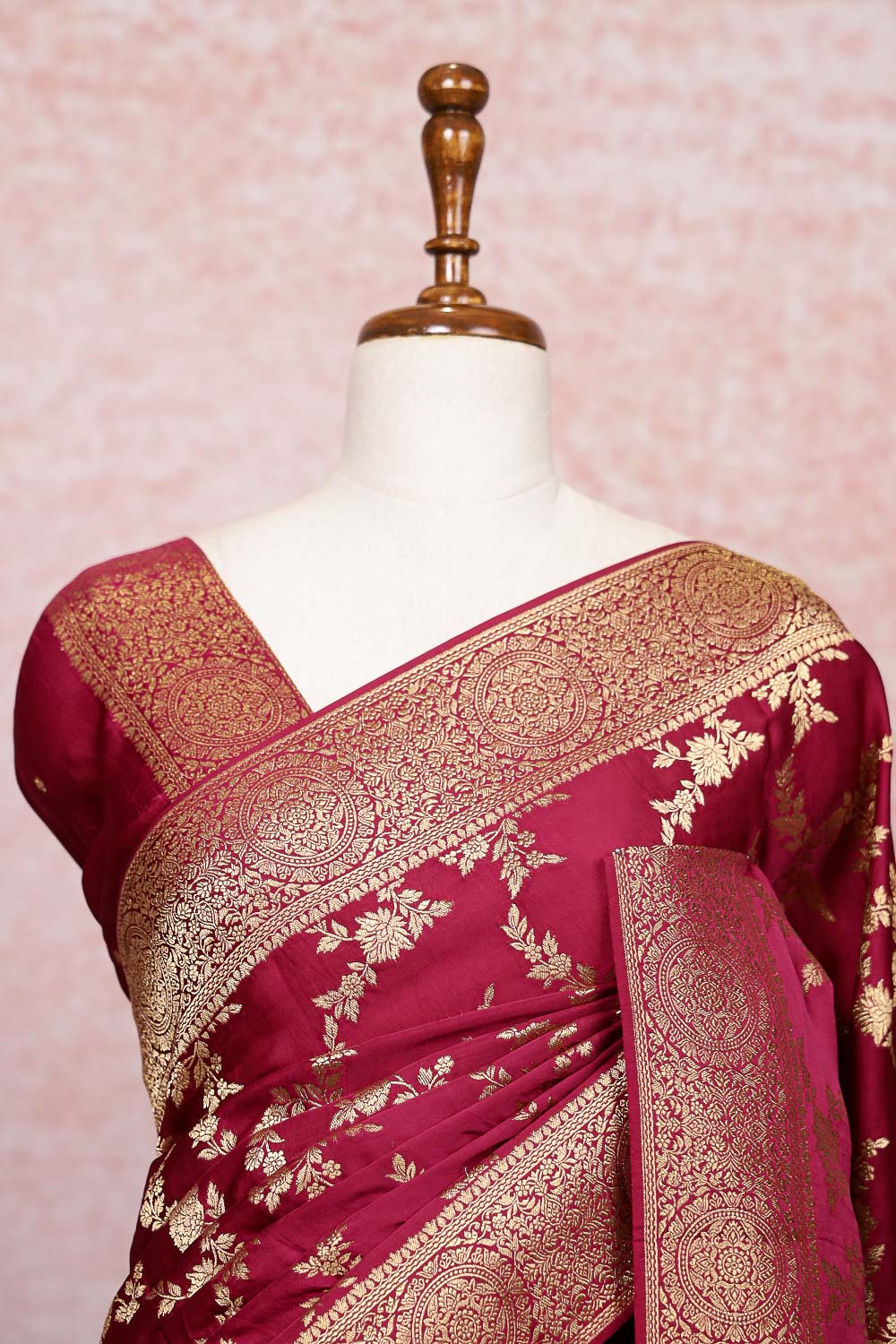 Wine Georgette Saree