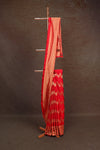 Reddish Maroon Crepe Banarasi Saree