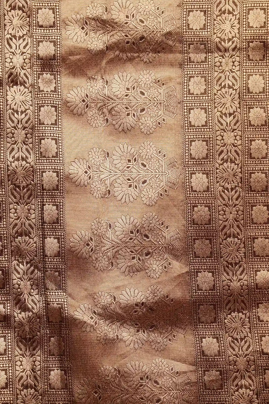 Brown Banarasi Georgette Saree