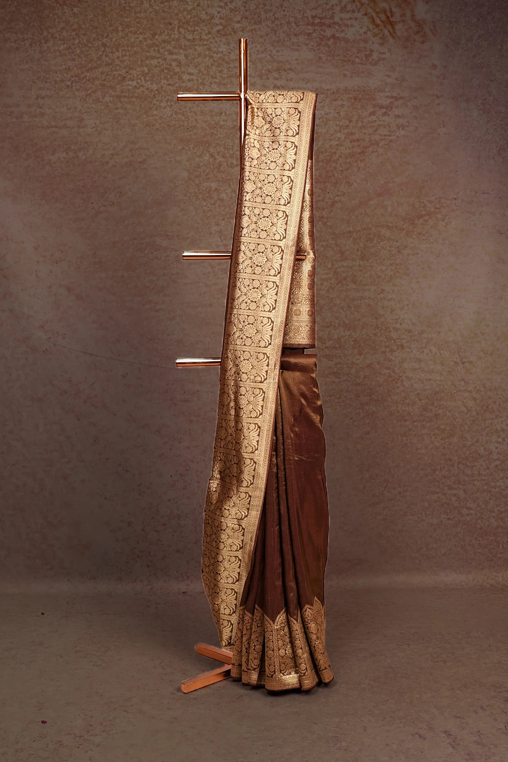 Brown Banarasi Georgette Saree