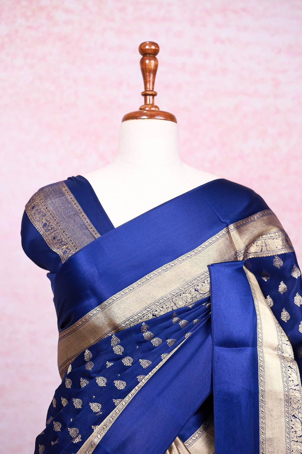 Royal Blue Crepe Saree