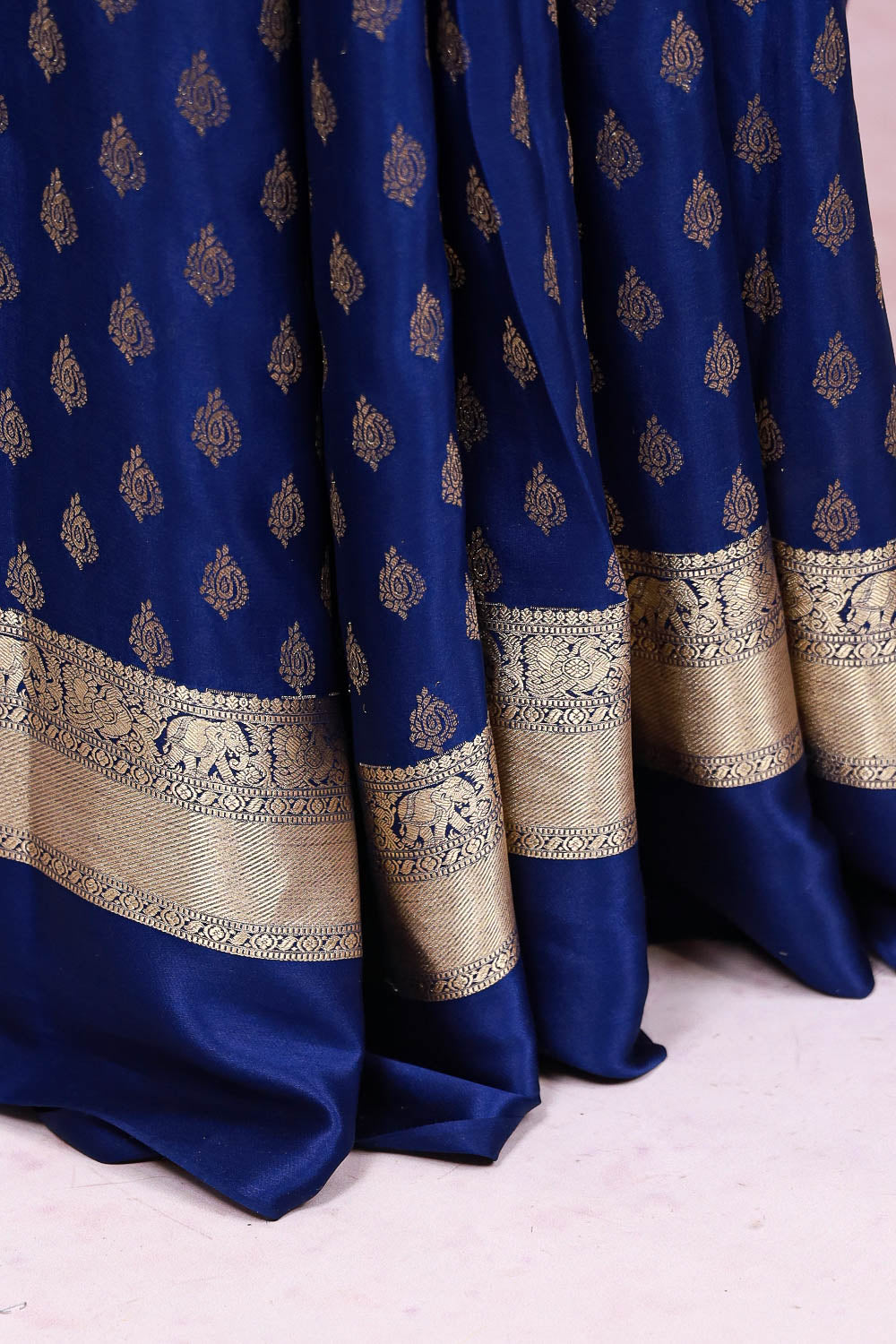 Royal Blue Crepe Saree
