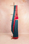 Peacock Blue Jute Silk Saree