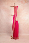 Magenta Pink Banarasi Silk Saree