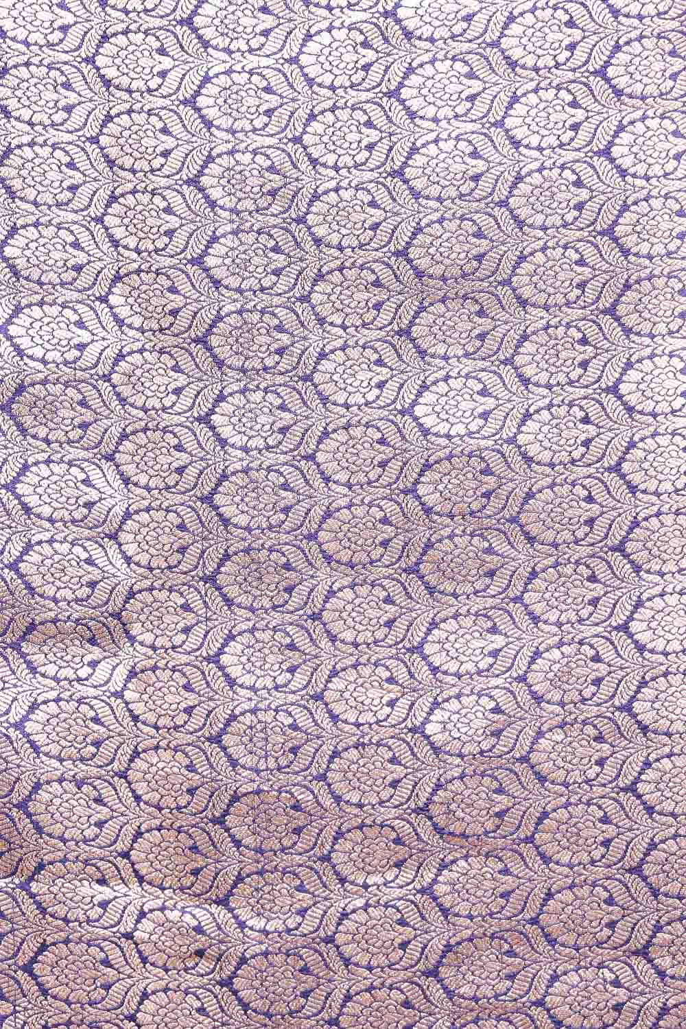 Navy Blue Jute Banarasi Saree