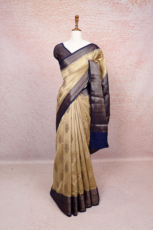 Gold Tussar Banarasi Saree