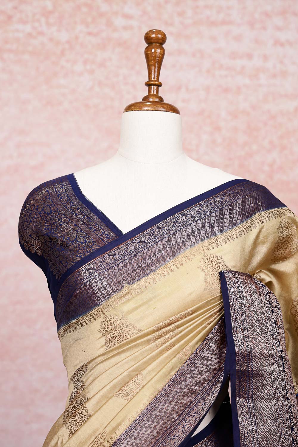Gold Tussar Banarasi Saree