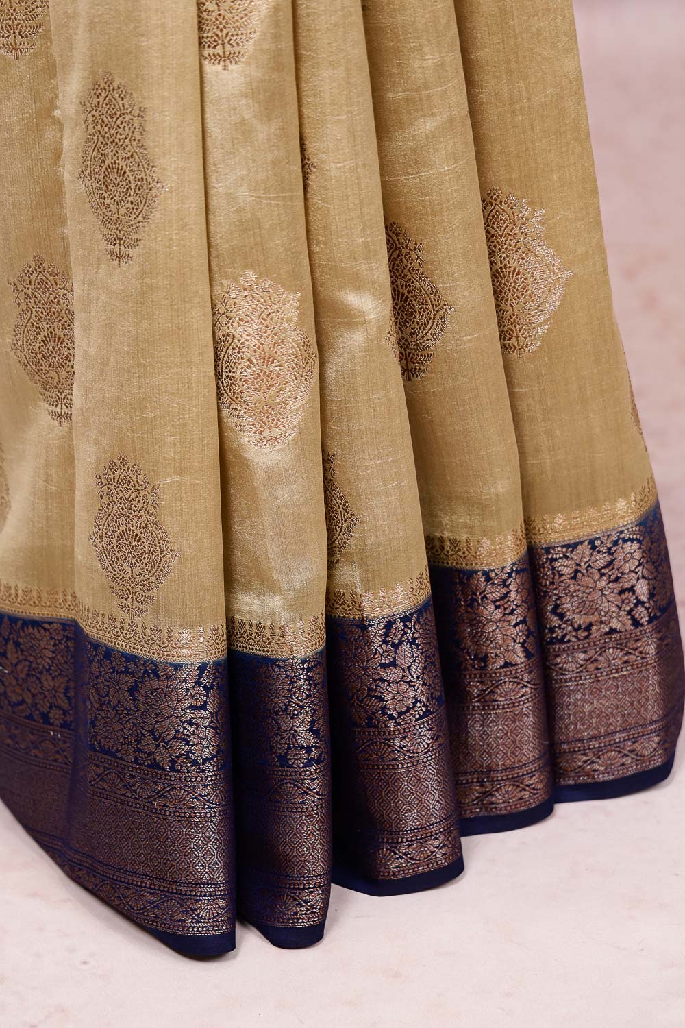 Gold Tussar Banarasi Saree