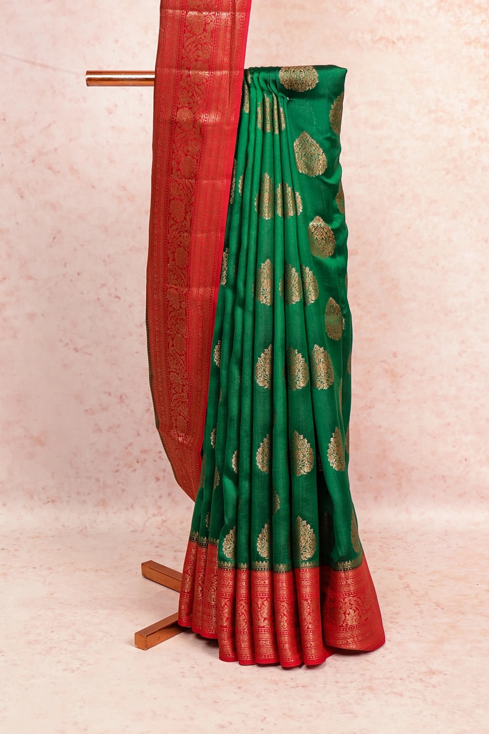 Green Tussar Banarasi Saree