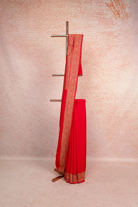 Red Banarasi Silk Saree