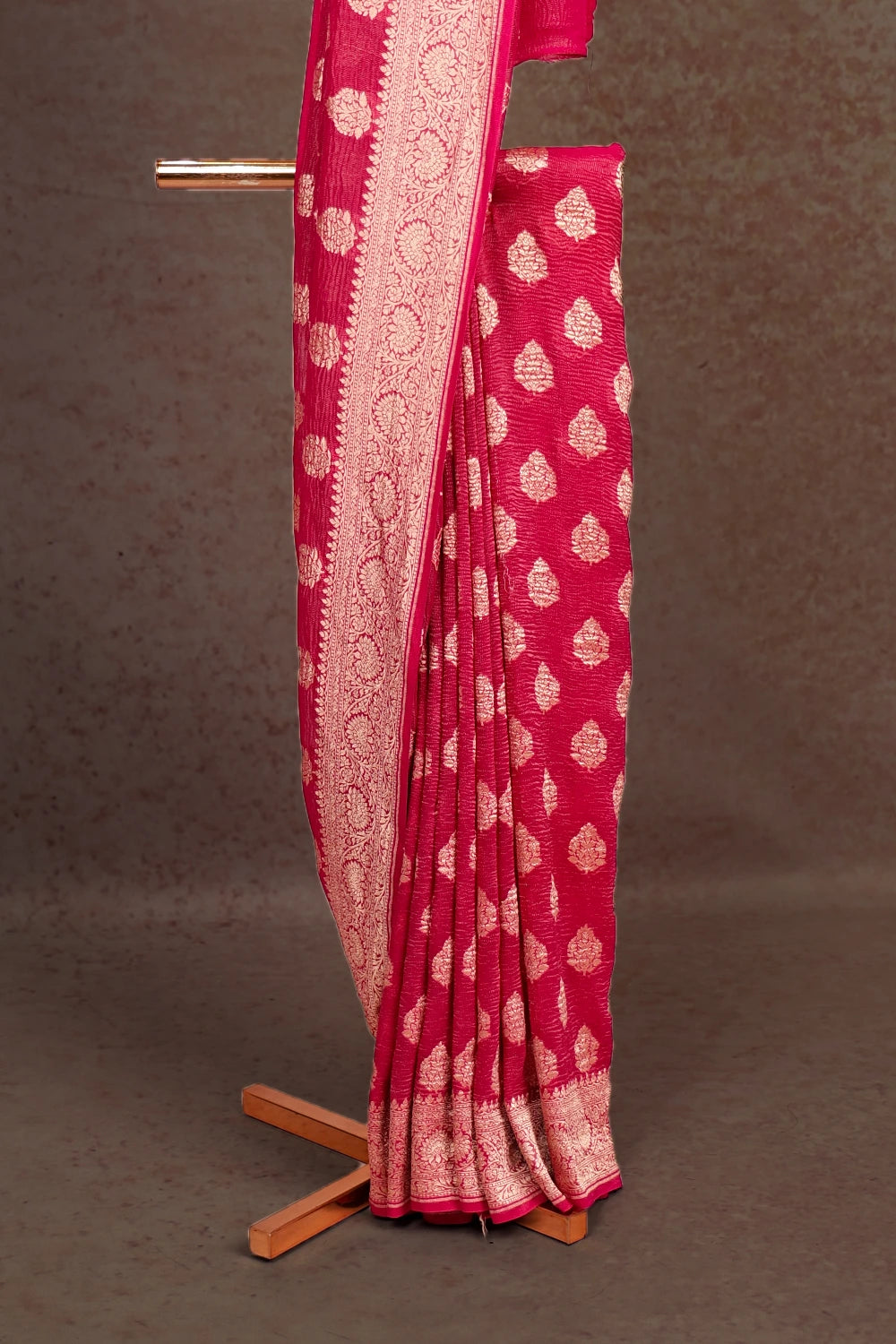 Rani Pink Banarasi Georgette Saree