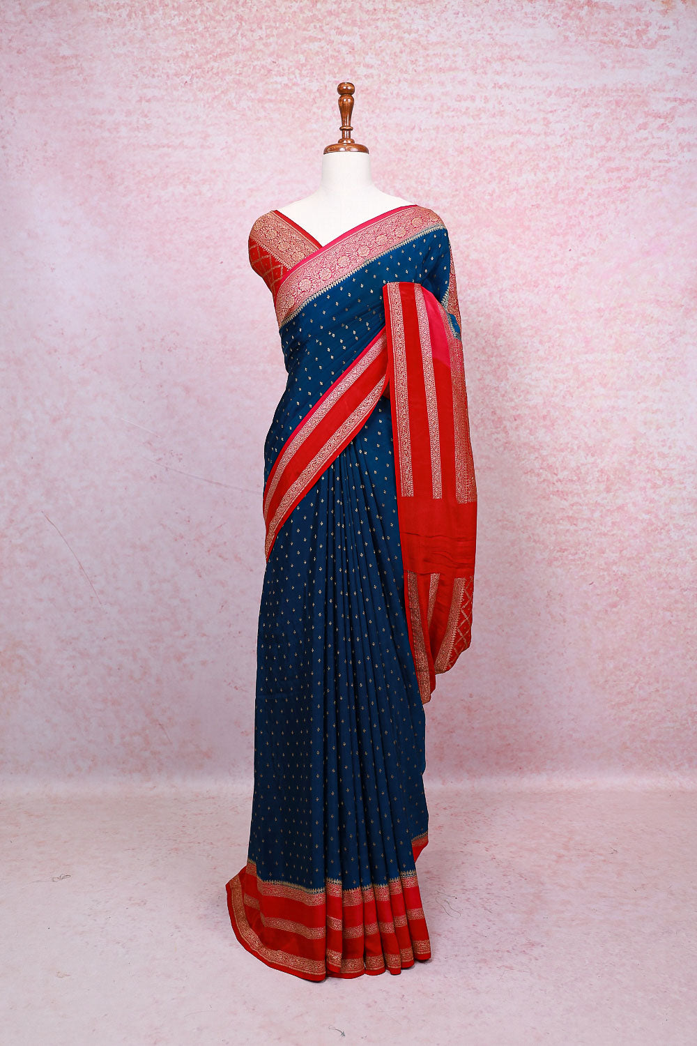 Blue Banarasi Silk Saree