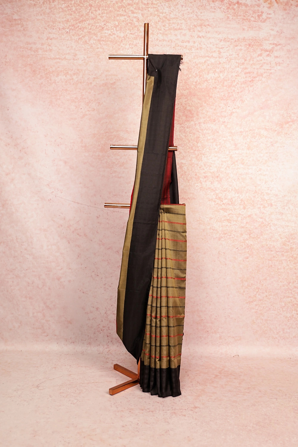 Dark Olive Green Soft Silk Saree
