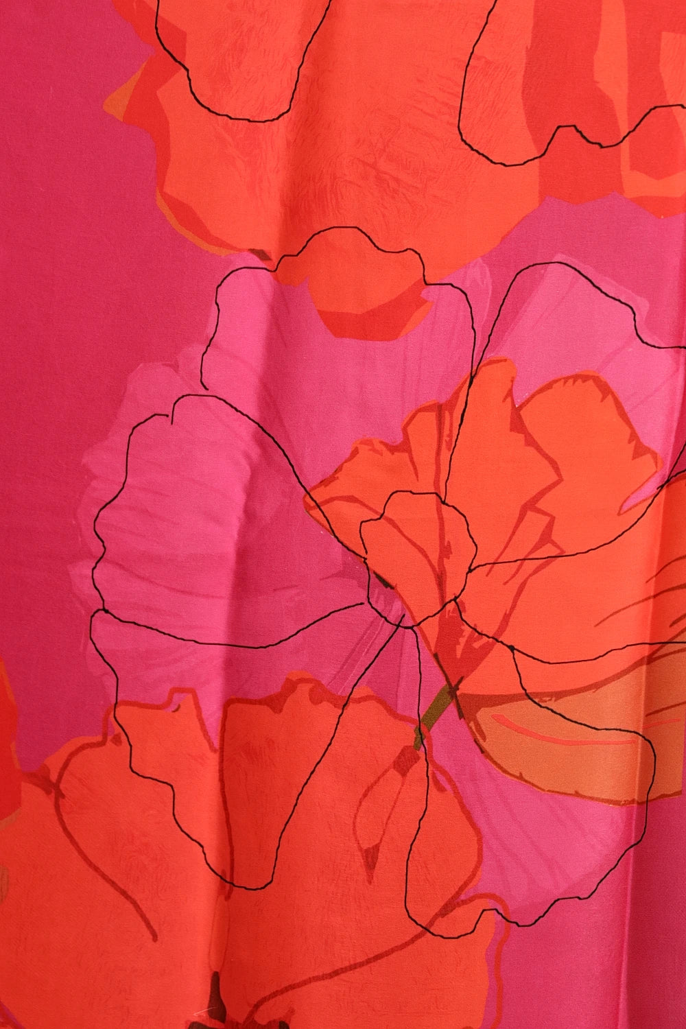 Rose Crepe Saree