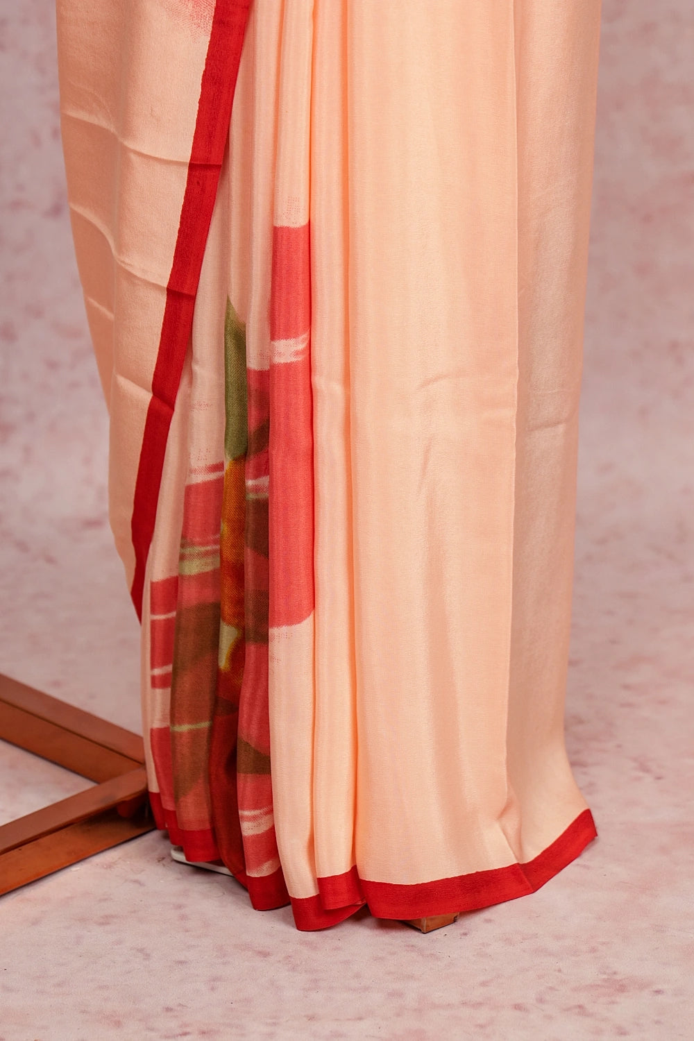 Peach Colour Crepe Saree