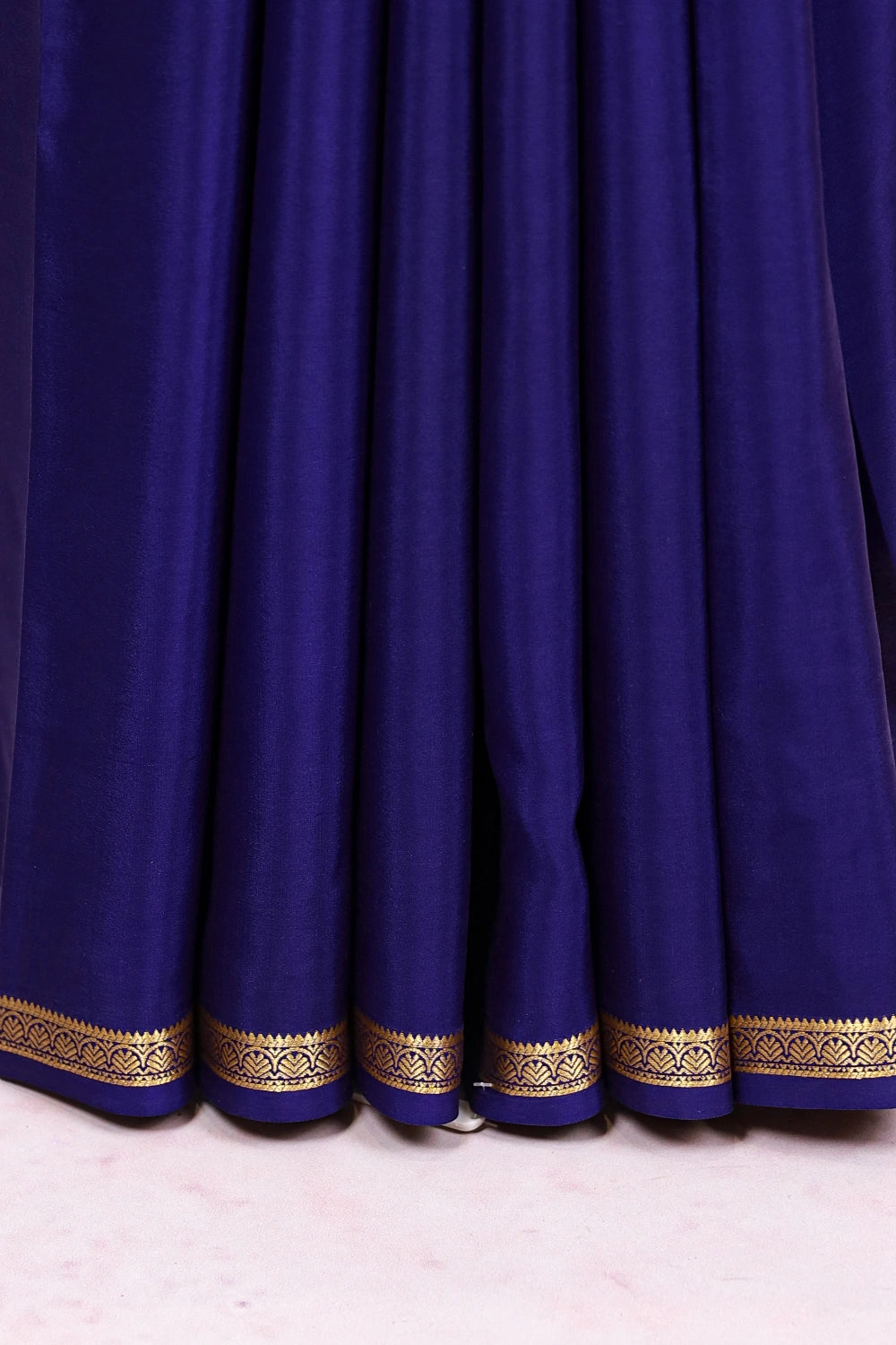 Blue Crepe Saree