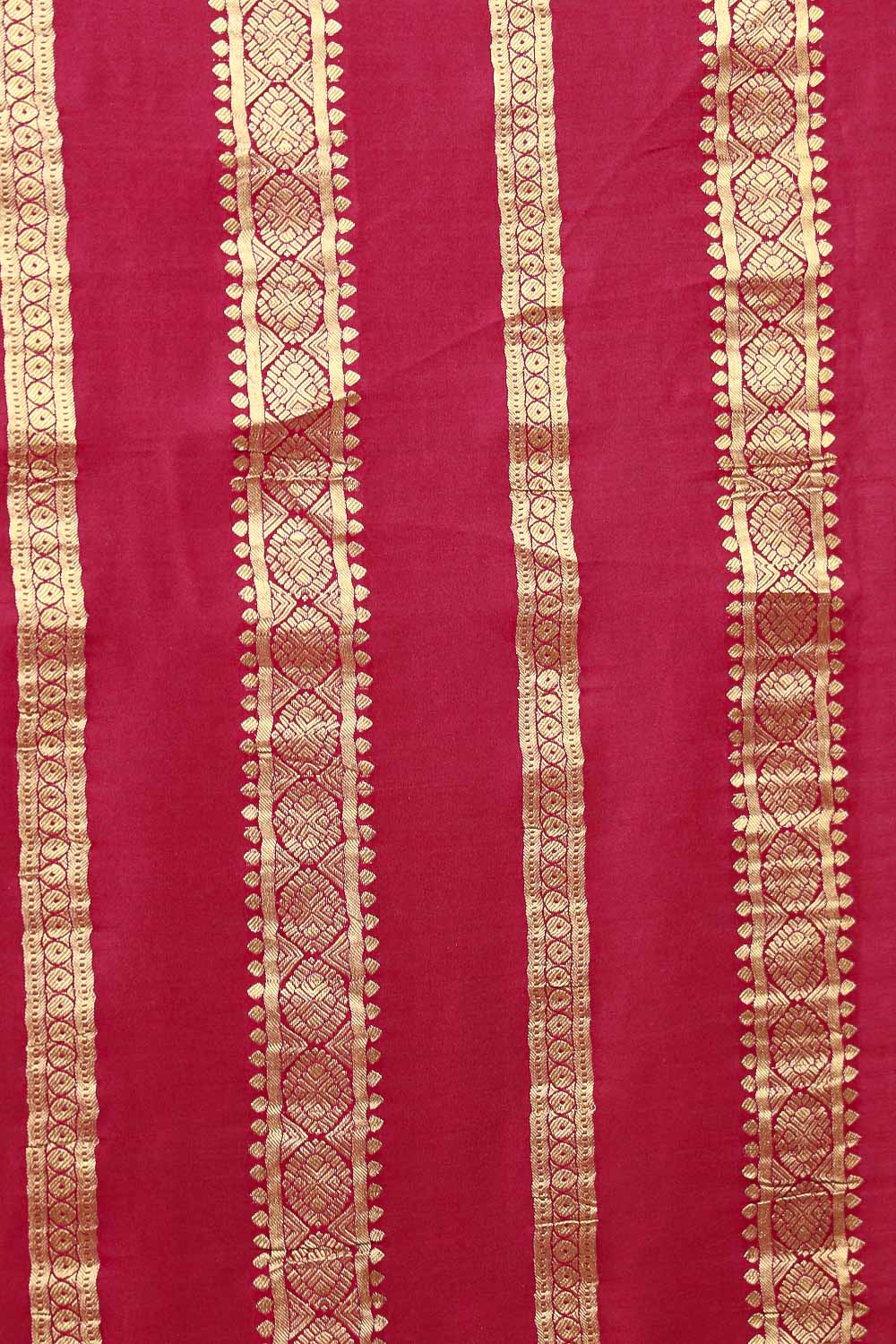 Wine Crepe Saree