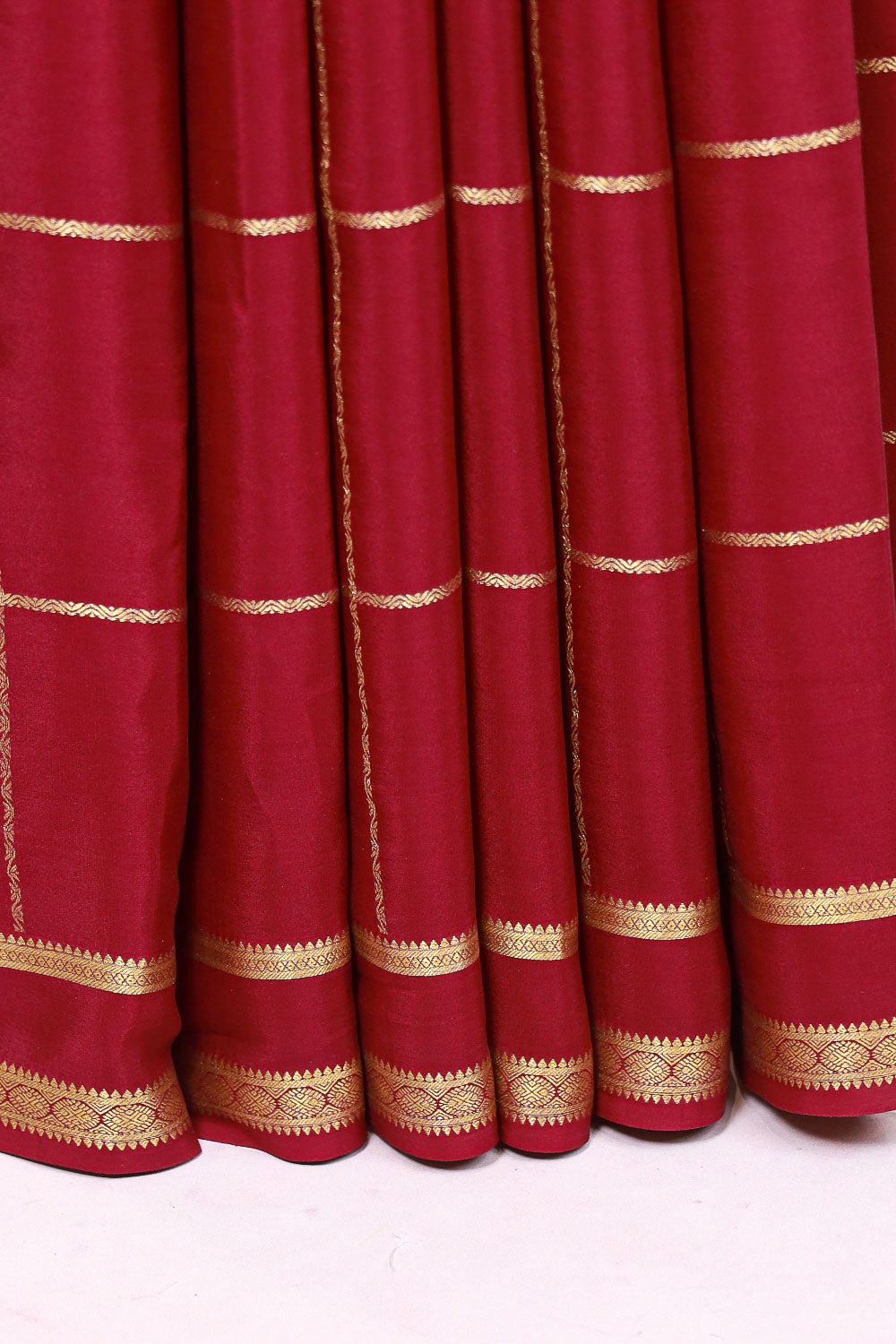 Wine Crepe Saree