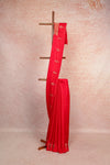 Red Crepe Saree