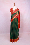 Green Crepe Saree