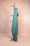 Drak Sky Blue Crepe Saree