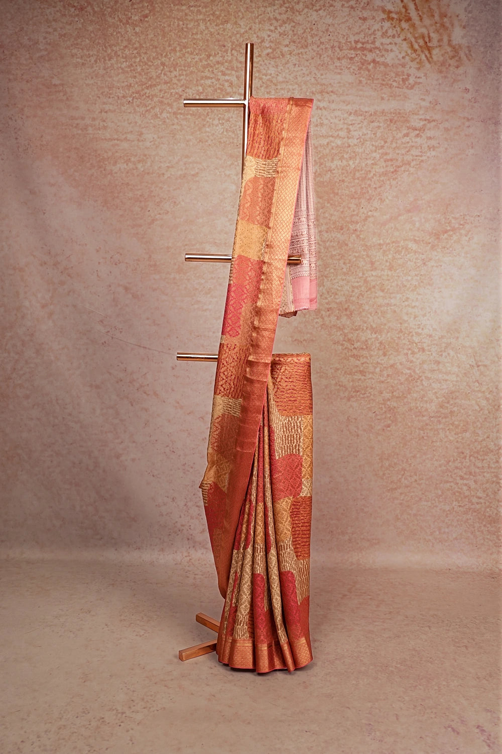 Multi Colours Crepe Banarasi Saree