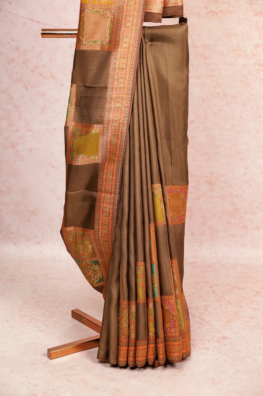 Light Brown Banarasi Saree