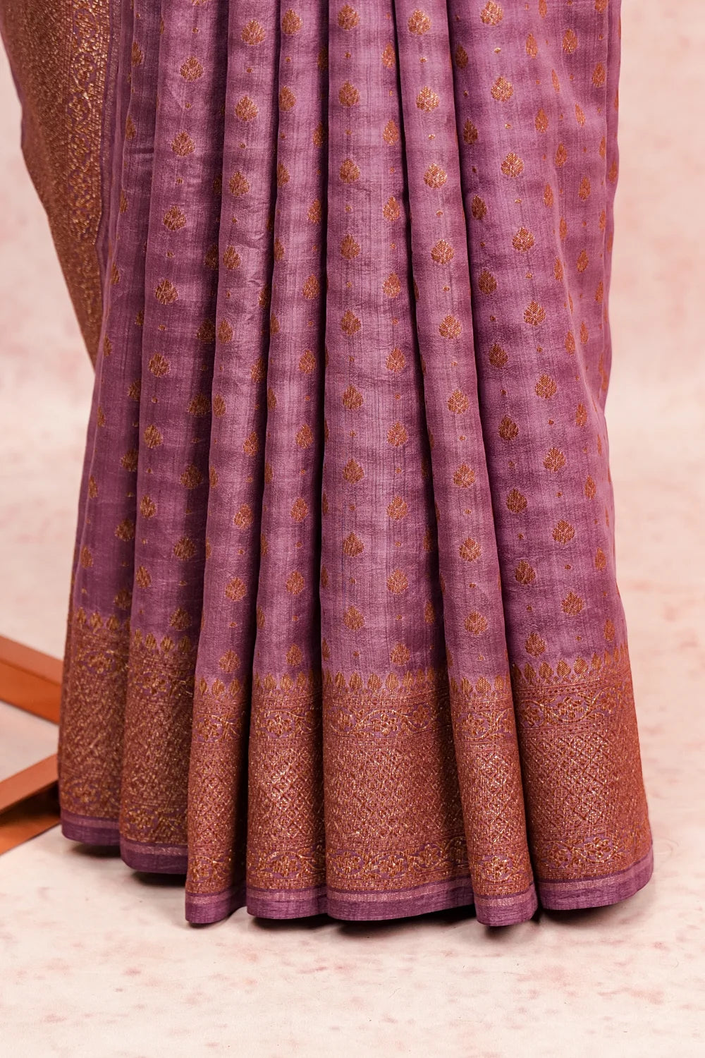Lavender Tussar Banarasi Saree
