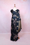 Black Crepe Saree - Seematti