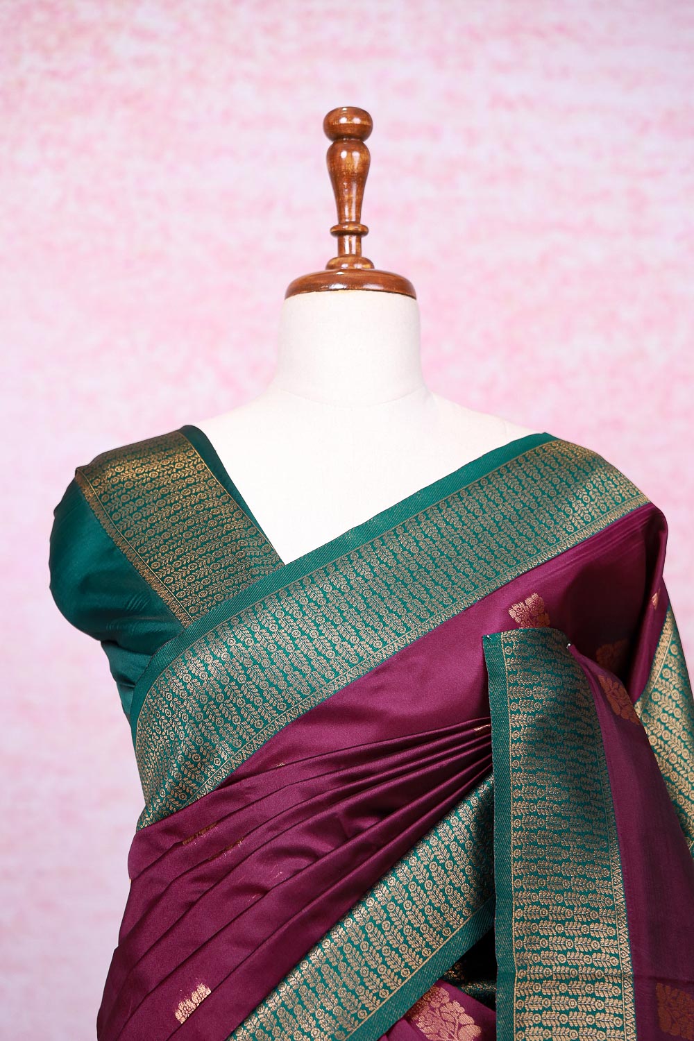 Grape Semi Silk Saree - Seematti