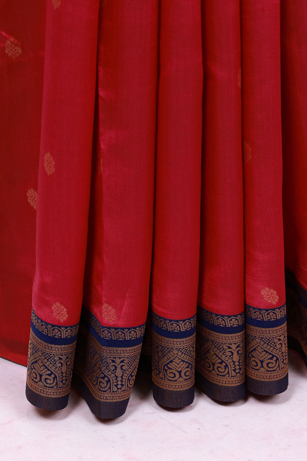 Dark Onion Pink Semi Silk Saree