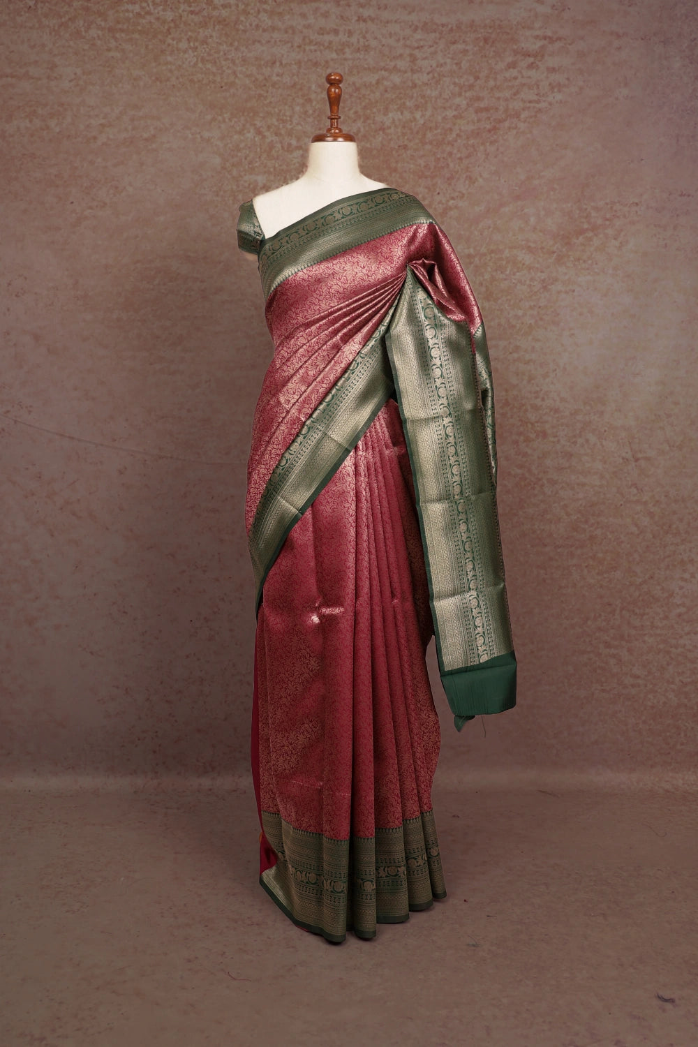 Dark Wine Semi Silk Saree